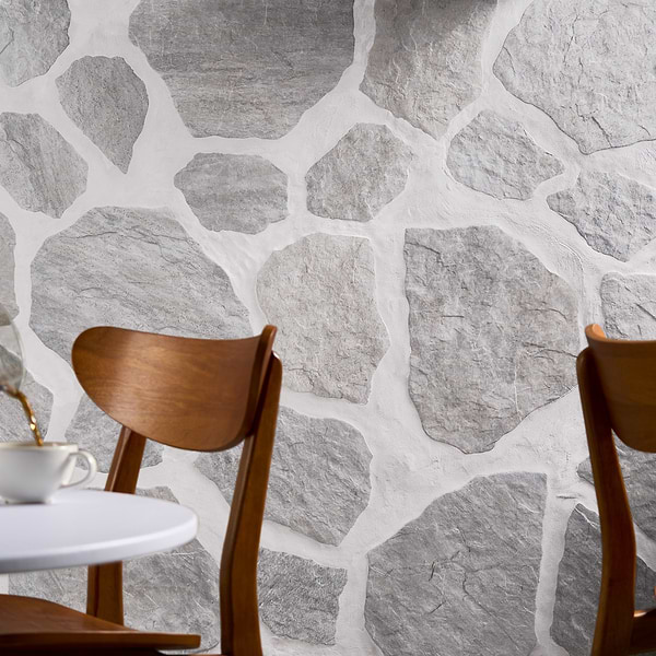 Pathstone Gris Gray Textured Matte Porcelain Flagstone Tile