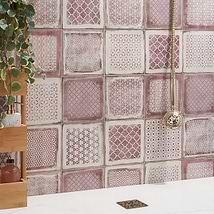 Los Lunas Deco Pink Rose 8x8 Matte Porcelain Tile