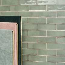 Los Lunas Green 4x12 Polished Ceramic Subway Wall Tile