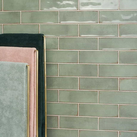 Green Polished Subway Tile - Wall