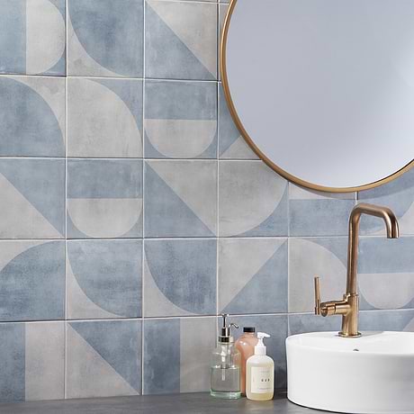 Brando Blue 8x8 Matte Porcelain Tile