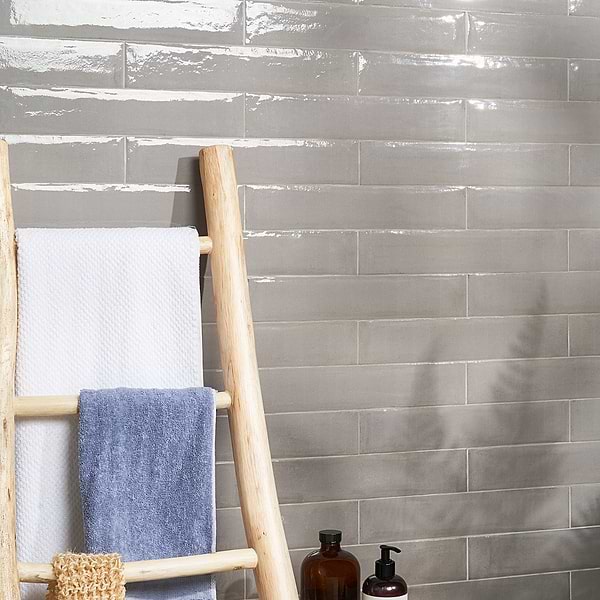 Paint Grigio Gray 3x16 Glossy Porcelain Subway Tile