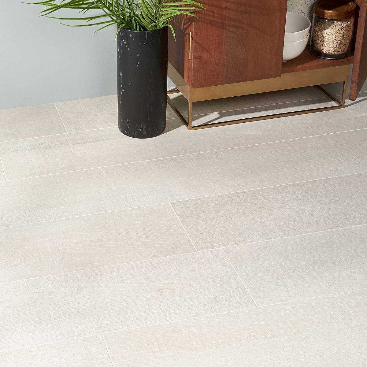 Silkwood White 8x48 Wood Look Matte Porcelain Tile; in White Porcelain; for Backsplash, Bathroom Floor, Bathroom Wall, Commercial Floor, Floor Tile, Kitchen Floor, Kitchen Wall, Outdoor Floor, Outdoor Wall, Pool Tile, Shower Floor, Shower Wall, Wall Tile; in Style Ideas Classic, Contemporary, Farmhouse, Industrial, Modern, Traditional, Transitional; released 2025; new, trends