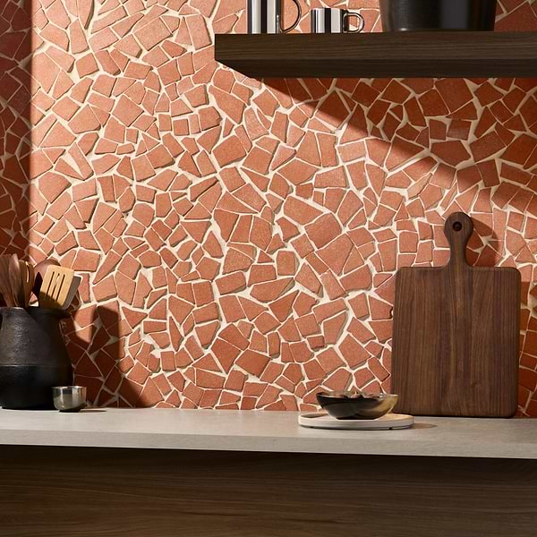 Terra Cortona Piazza Matte Terracotta Mosaic Tile