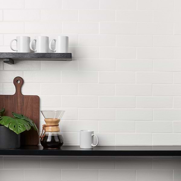 Kiln White 3x9 Matte Porcelain Subway Tile