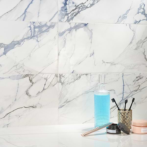 Marble Look Porcelain Tile for Backsplash