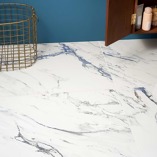 Sample-Calacatta Azur Polished Porcelain Tile