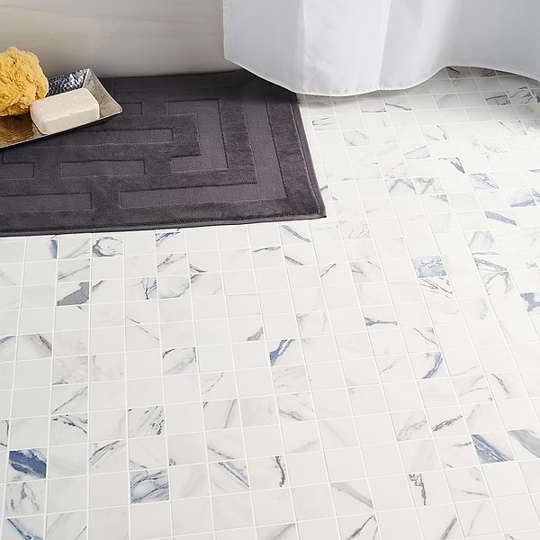 Calacatta Azur 2x2 Matte Porcelain Mosaic