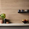 Nobu Ribbon Miel Brown 24x48 Wood Look Matte Fluted Porcelain Tile