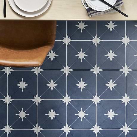 Tau Navy Blue 9x9 Matte Porcelain Tile