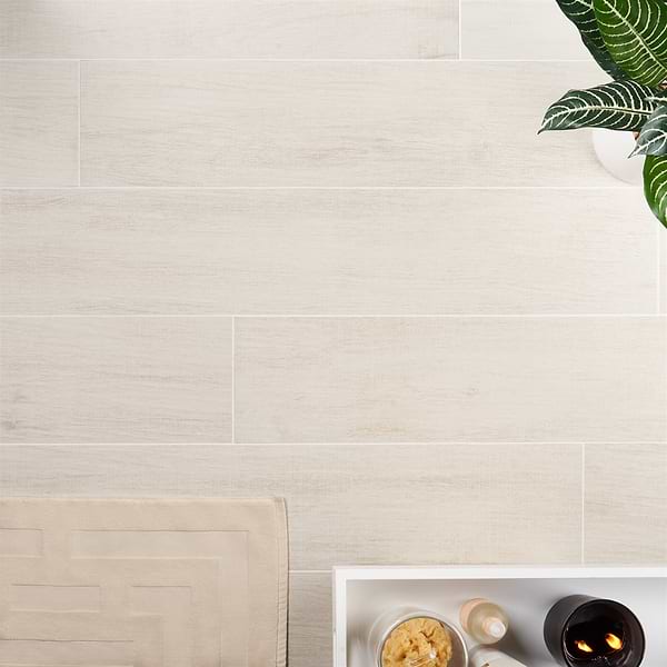 Kenridge White 8x48 Wood Look Matte Porcelain Tile