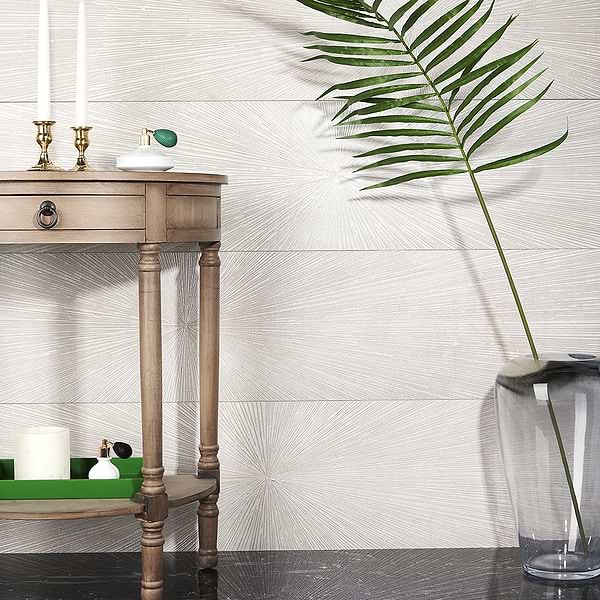 Twilight White Alfa 12x48 Metal Look Porcelain Tile