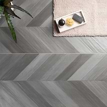 Sculpt Chevron Gray 24x48 Natural Porcelain Tile