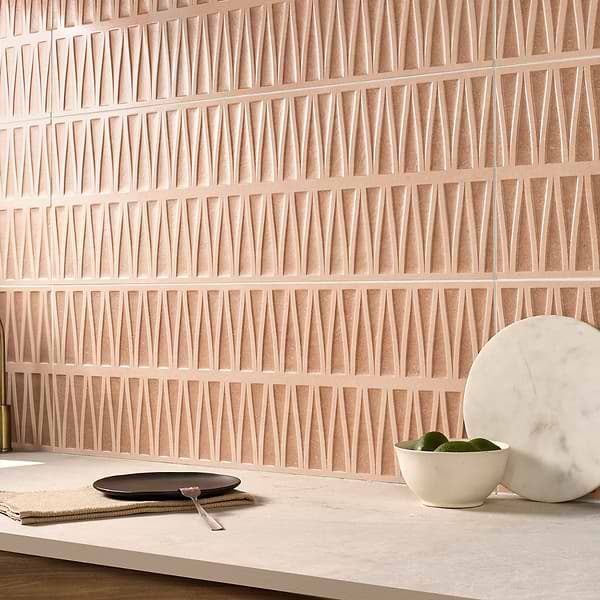 Terramay Deco Terracotta 12x36 3D Mixed Finish Ceramic Tile