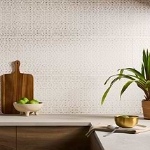 Terramay Flower Taupe 12x36 Textured Mixed Finish Matte Ceramic Tile