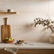 Terramay Flower Terracotta 12x36 Textured Mixed Finish Matte Ceramic Tile
