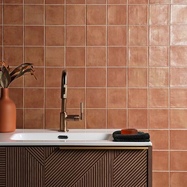 Paula Purroy Talia Terracotta 5x5 Matte Ceramic Tile
