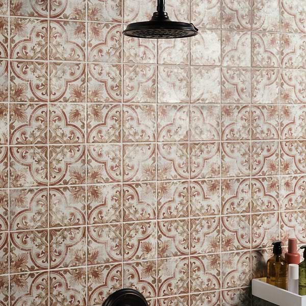 Paula Purroy Talia Vila Terracotta 5x5 Matte Ceramic Tile