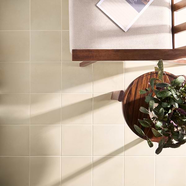 Art Geo by Elizabeth Sutton Bone White 8x8 Matte Porcelain Tile