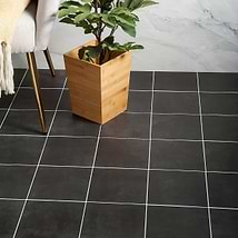 Art Geo by Elizabeth Sutton Charcoal Black 8x8 Matte Porcelain Tile
