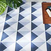 Art Geo by Elizabeth Sutton Cement Deco Blue 8x8 Matte Porcelain Tile