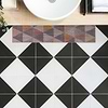 Art Geo Dos Charcoal Gray 8x8 Cement Look Matte Porcelain Tile by Elizabeth Sutton; in White, Charcoal; for Backsplash, Bathroom Floor, Bathroom Wall, Commercial Floor, Floor Tile, Kitchen Floor, Kitchen Wall, Outdoor Floor, Outdoor Wall, Shower Floor, Shower Wall, Wall Tile; in Style Ideas Art Deco, Contemporary, Mid Century, Modern, Transitional, Whimsical