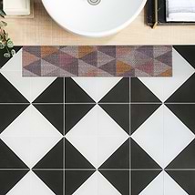 Art Geo by Elizabeth Sutton Cement Dos Charcoal Gray 8x8 Matte Porcelain Tile: Pattern 2