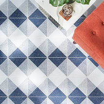 Art Geo by Elizabeth Sutton Terrazzo Deco Blue 8x8 Matte Porcelain Tile: Pattern 3