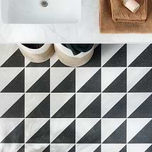 Art Geo Terrazzo Dos Charcoal Black by Elizabeth Sutton 8x8 Matte Porcelain Tile