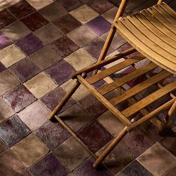 Opera Terracotta by Paula Purroy Bordeaux 6x6 Square Matte and Glossy Terracotta Tile