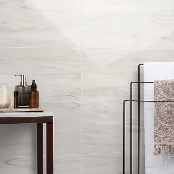 DreamStone Dolomite Snow 12x24 Polished Porcelain Tile