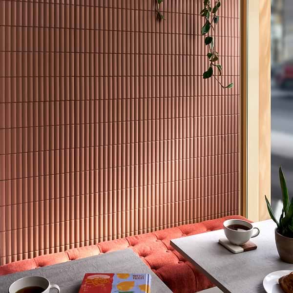 Roller Ribbed Terracotta 4x12 3D Matte Fluted Ceramic Tile