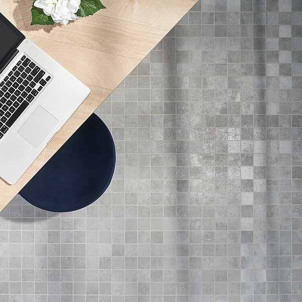 Bond Excalibur Medium Gray 2x2 Matte Porcelain Mosaic Tile