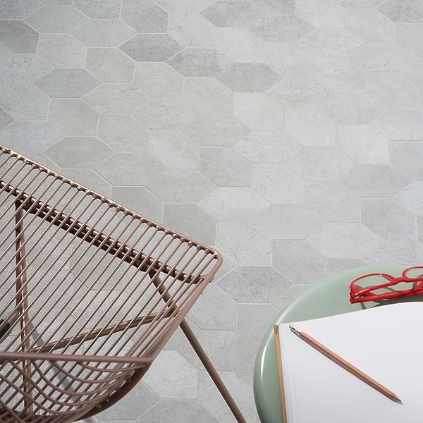 Bond Nimbus Silver Foliage Matte Porcelain Mosaic Tile
