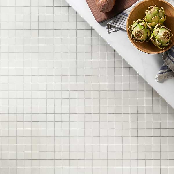 Clay Calm White 2x2 Matte Porcelain Mosaic