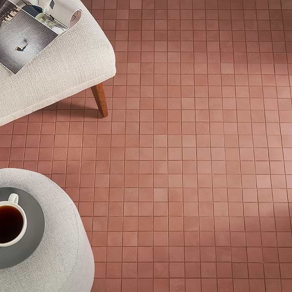 Clay Grace Red 2x2 Matte Porcelain Mosaic