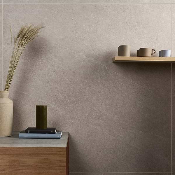 Era Caramel Brown 48x48 Limestone Look Matte Porcelain Tile