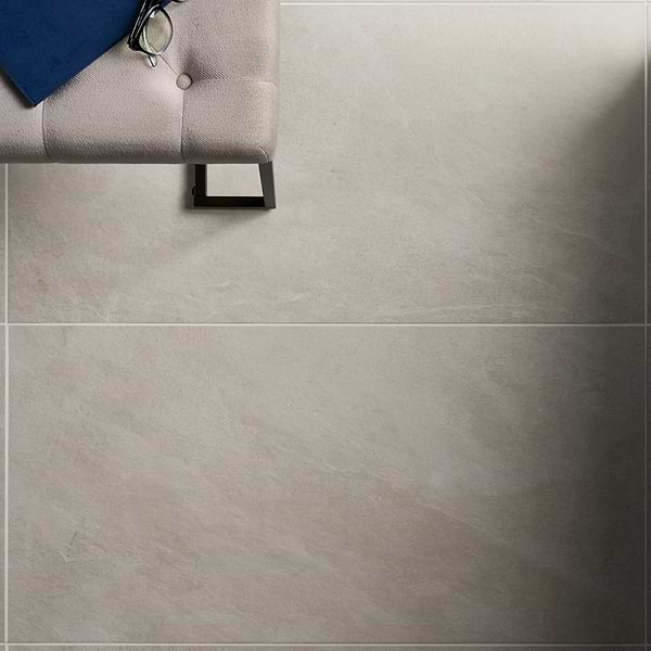 Era Linen White 24x48 Limestone Look Matte Porcelain Tile