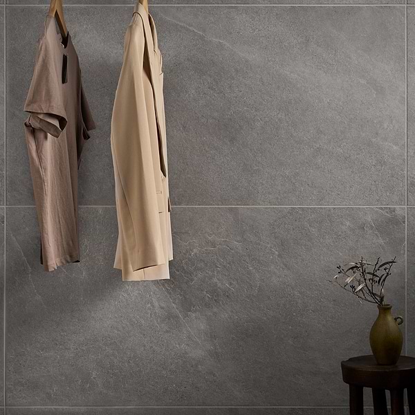 Era Slate Gray 24x48 Limestone Look Matte Porcelain Tile