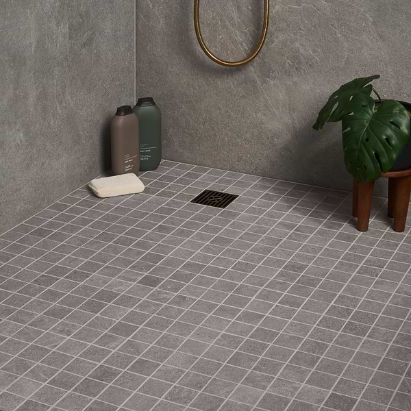 Era Slate Gray 2x2 Limestone Look Matte Porcelain Mosaic Tile