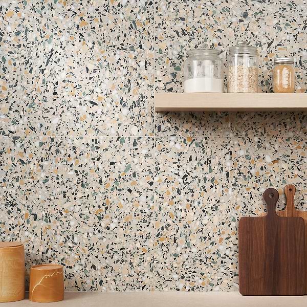 Terrazzo Italy Cava Terra Beige 24x24 Honed Marble Tile