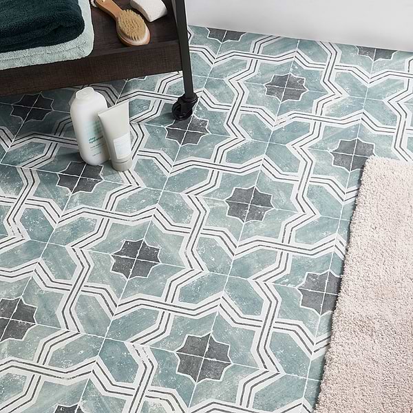 Alesso Deco Iberia Green 8x8 Matte Porcelain Tile