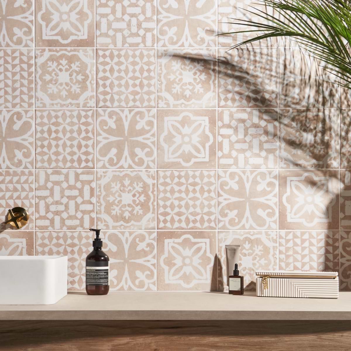 Angela Harris Mediterra Kasma Terra Crema Décor 8x8 Matte