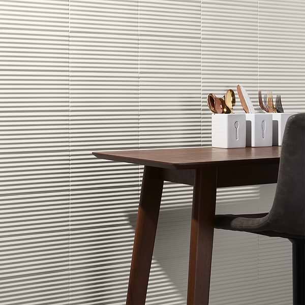 Zeal Linear 3D White 5x10 Matte Porcelain Tile
