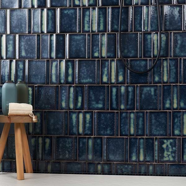 Kinro Ocean Blue 6x6 3D Metallic Look Matte Porcelain Tile