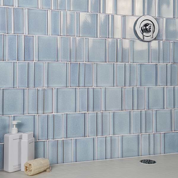 Kinro River Blue 6x6 3D Polished Porcelain Tile