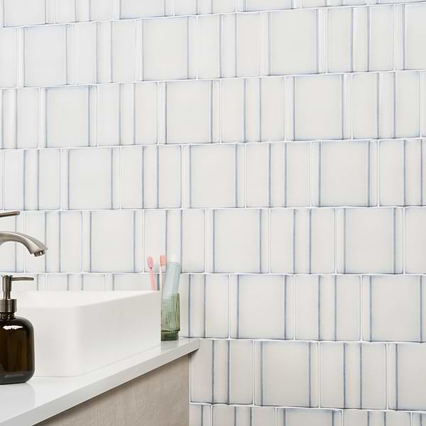 Kinro Snow White 6x6 3D Polished Porcelain Tile