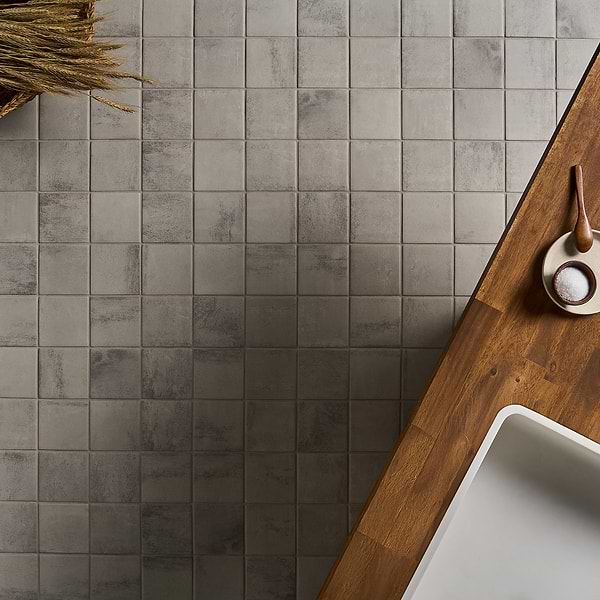 Morocco Dove Gray 4x4 Square Matte Porcelain Tile