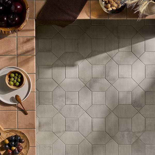 Morocco Dove Gray 4x8 Picket and 4x4 Square Matte Porcelain Tile
