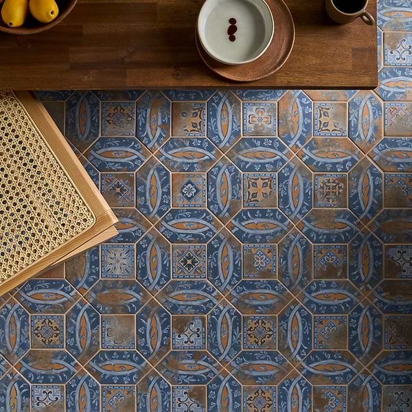 Morocco Medina Multicolor 4x8 Picket and 4x4 Square Matte Porcelain Tile